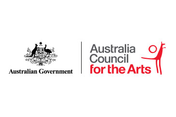 Logo reading "Australian council for the arts". 