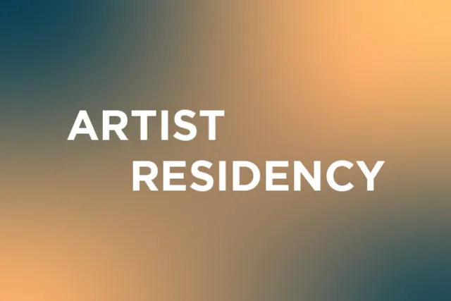 Blue to orange to blue gradient, artist residency